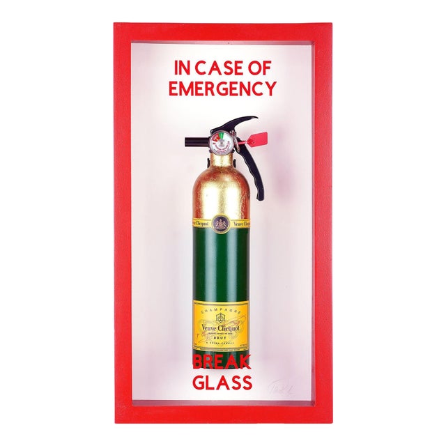 In Case of Emergency Break Glass, Veuve Cliquot' by Plastic Jesus For Sale