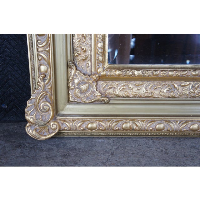 Late 20th Century 20th Century French Louis XVI Giltwood Dressing Floor Pier Mirror Beveled Glass For Sale - Image 5 of 12