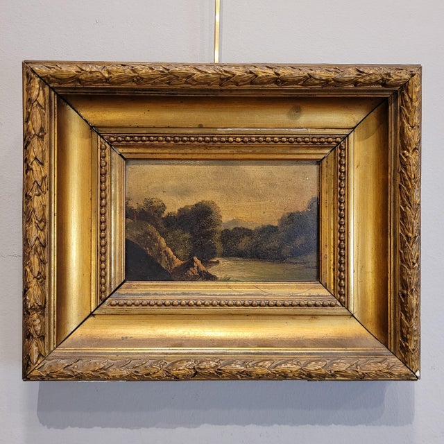 French Artist, River Landscape, 19th Century, Oil on Panel, Framed For Sale - Image 5 of 18