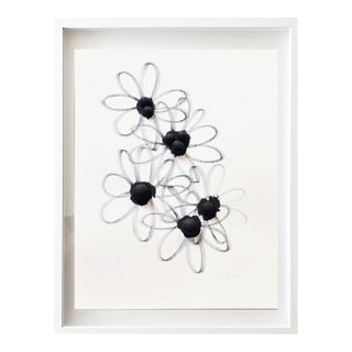 Minimalist Black & White Botanical Abstract, Framed by Jake Poser For Sale