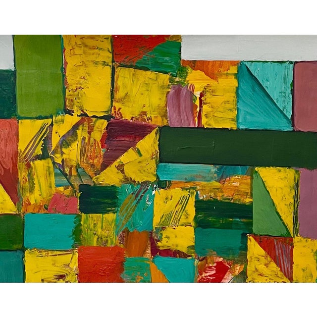 Irving B Haynes, Abstract Expressionist Color Block Painting Mod Architect Irving Haynes Risd For Sale - Image 4 of 7