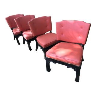 Ming Style Low Slung Game Chairs- Set of 4 For Sale