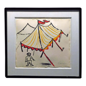 Alexander Calder "Circus Tent" Hand Signed Lithograph on Paper