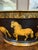 Antique English Planter Jardiniere Horse Equine Black Decoupage Tole Metal C1900 For Sale - Image 9 of 18