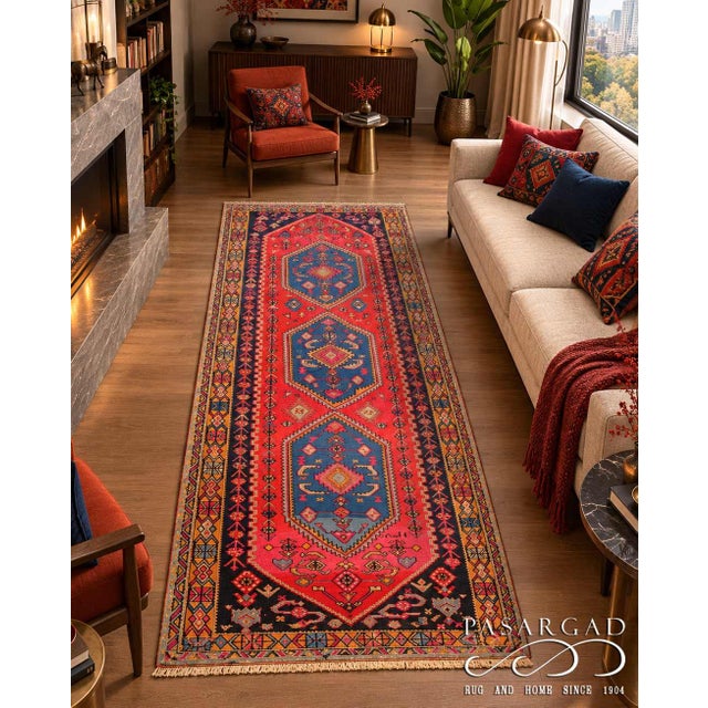 1960s Pasargad NY Turkish Kilim Rug - 5' x 14' For Sale - Image 5 of 5