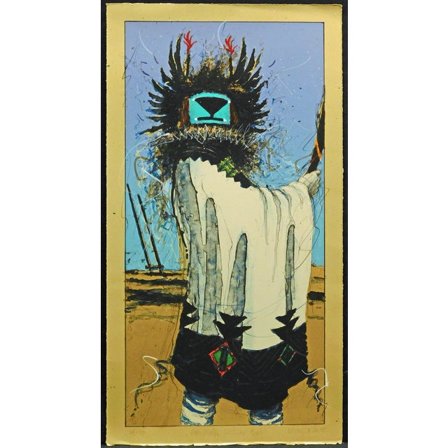 "Crow Mother Kachina St I" Original Limited Edition Lithograph by Larry Fodor Hand signed, numbered & titled by the artist...
