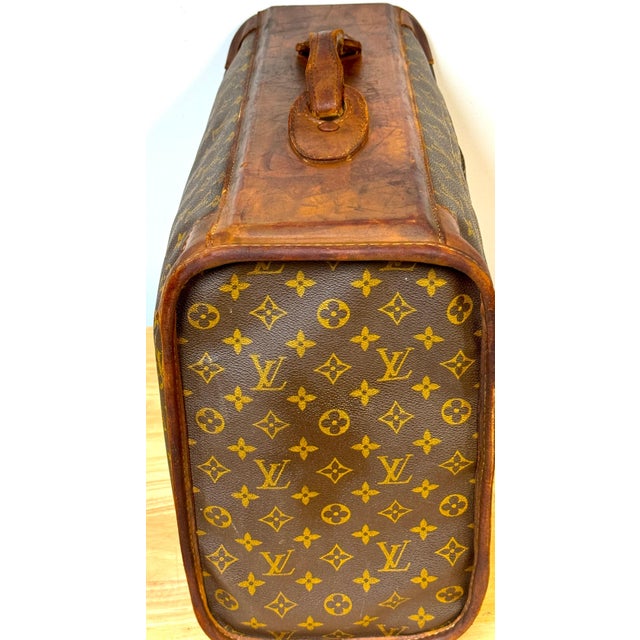 Vintage Louis Vuitton Canvas & Leather Monogram Diminutive Suitcase, Circa 1970s For Sale - Image 13 of 18