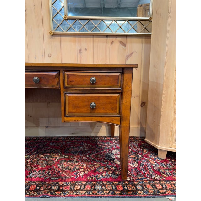 Late 20th Century Late 20th Century Hooker Seven Seas Cherry Bow Front Writing Desk For Sale - Image 5 of 11