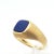 Metal 1980s 14k Yellow Gold Solitaire Lapis Ring, Size 6.25 For Sale - Image 7 of 10