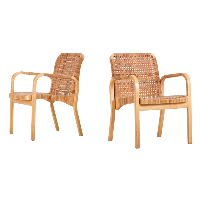 Set of Model 45 Armchairs attributed to Alvar Aalto for Artek, 1970s For Sale