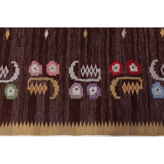 Traditional Vintage Swedish Flat-Weave Rug by Solveig Westerberg, at Doris Leslie Blau For Sale - Image 3 of 9