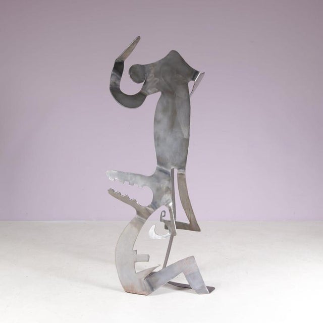 Guido Hafner, Mensch Mit Mensch (Human with Human), 1990s, Metal For Sale - Image 12 of 16