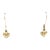Heart Dangle Earrings 10kt Yellow Gold Lever Backs Hollow Pre Loved, Pair For Sale