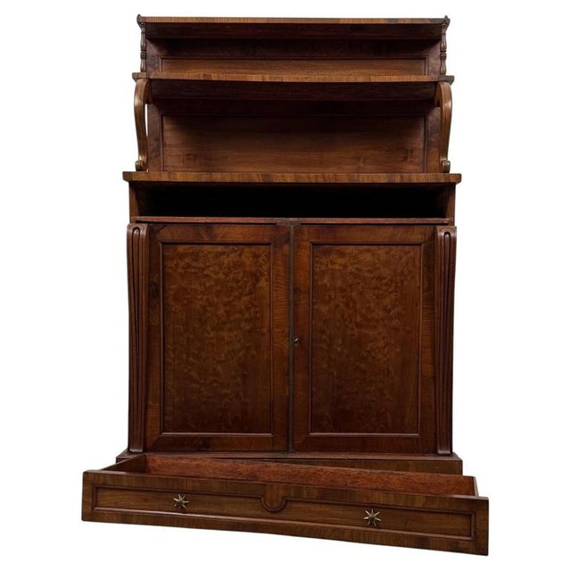 Hollywood Regency Antique Early 19th Century English Regency Mahogany Chiffonier For Sale - Image 3 of 13