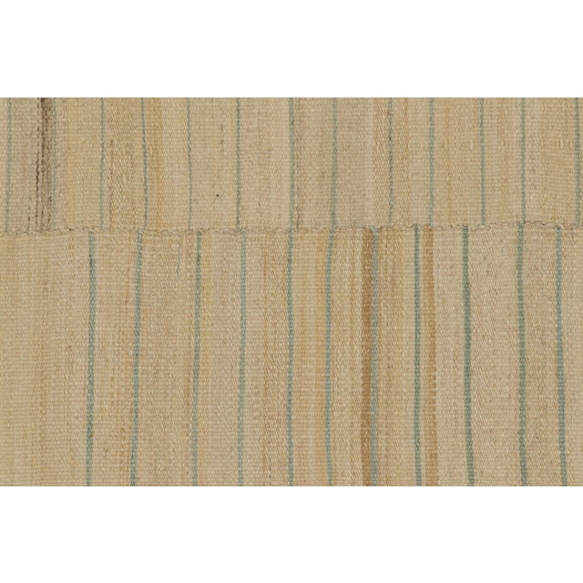 Vintage Striped Kilim in Beige-Brown and Cream Tones | Rug & Kilim For Sale In New York - Image 6 of 8