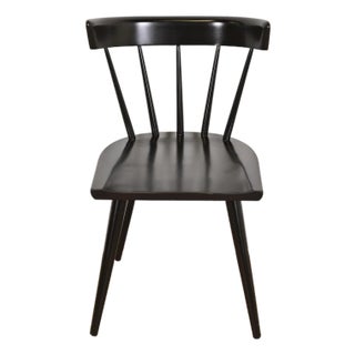 Paul McCobb Planner Group Mid-Century Modern Black Lacquered Spindle Back Dining Chair, Newly Refinished For Sale