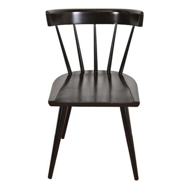 Paul McCobb Planner Group Mid-Century Modern Black Lacquered Spindle Back Dining Chair, Newly Refinished For Sale