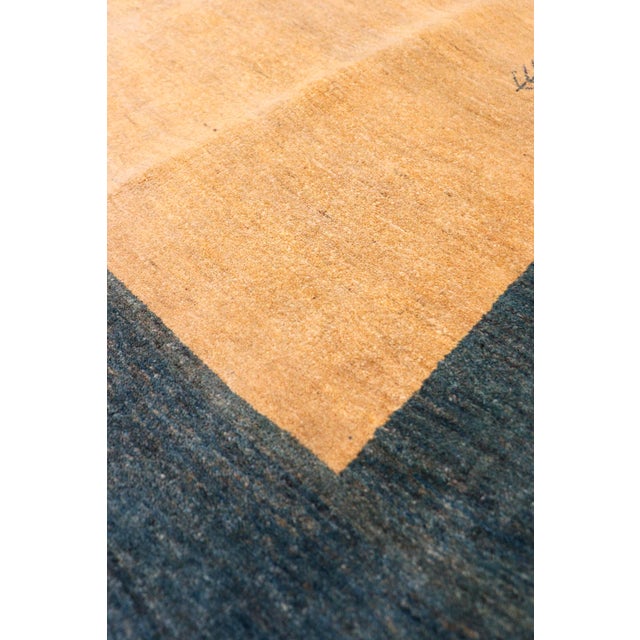 Abstract Gabbeh Wool Area Rug- 6' 8'' X 10' 1'' For Sale - Image 3 of 5