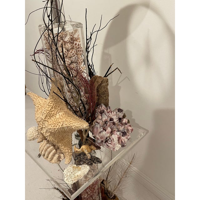 Contemporary Vintage Grotto Sea World Sea Shells Floor Lamp For Sale - Image 3 of 11