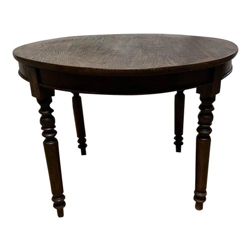 Antique 19th Century Victorian Style Round Dining Table