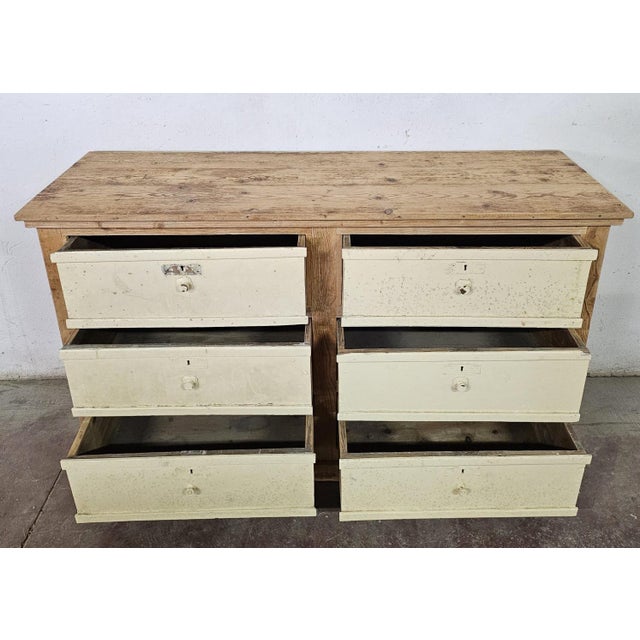 Wood Workbench Chest of Drawers, 1980s For Sale - Image 7 of 11