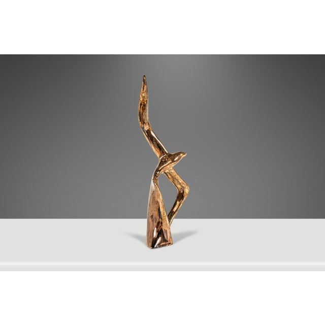 Ceramic Mid-Century Modern Acid Etched Seagull Bird in Flight Table Sculpture in Porcelain, Usa, C. 1980s For Sale - Image 7 of 18