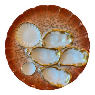 Antique Haviland Limoges Oyster Plate, 1887 For Sale