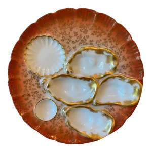 Antique Haviland Limoges Oyster Plate, 1887