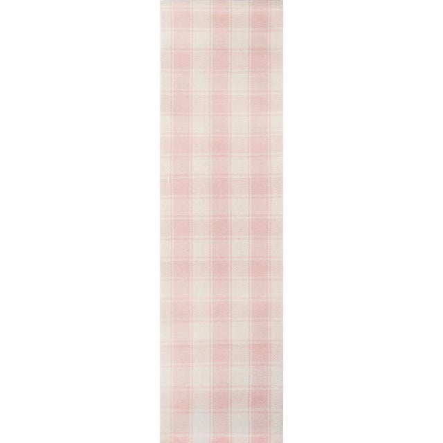 Erin Gates Marlborough Charles Pink Hand Woven Wool Runner 2'3" X 8' For Sale