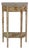 Wendell 17.5 in. W Demilune Wood Console Table with Lower Open Shelf, Light Burl For Sale