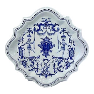 Vintage Chelsea House Blue & White Wall Plaque For Sale