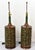 Mid Century Modern Green Brown Mosaic Design Lamp Pair For Sale - Image 4 of 10