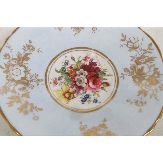 Hammersley Blue England Bone China Set of Tea Cup and Saucer 4654b For Sale - Image 15 of 17