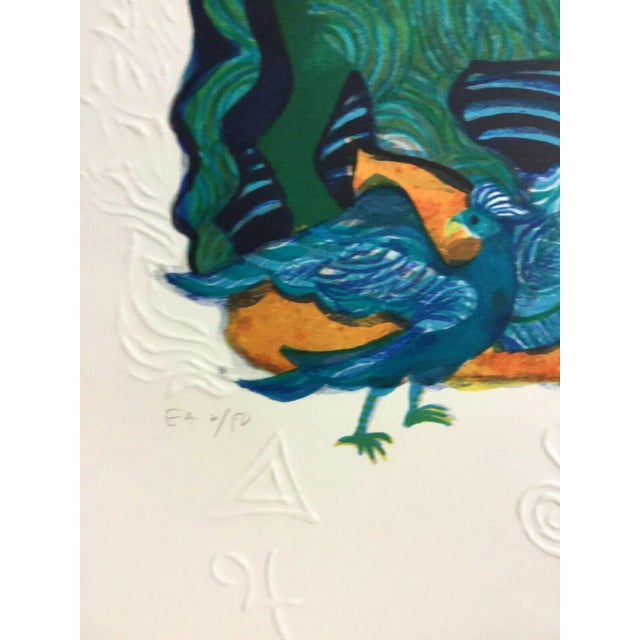 Modern Mid Century Modern Unframed Sagittarius Zodiac Judith Bledsoe Signed Lithograph For Sale - Image 3 of 5