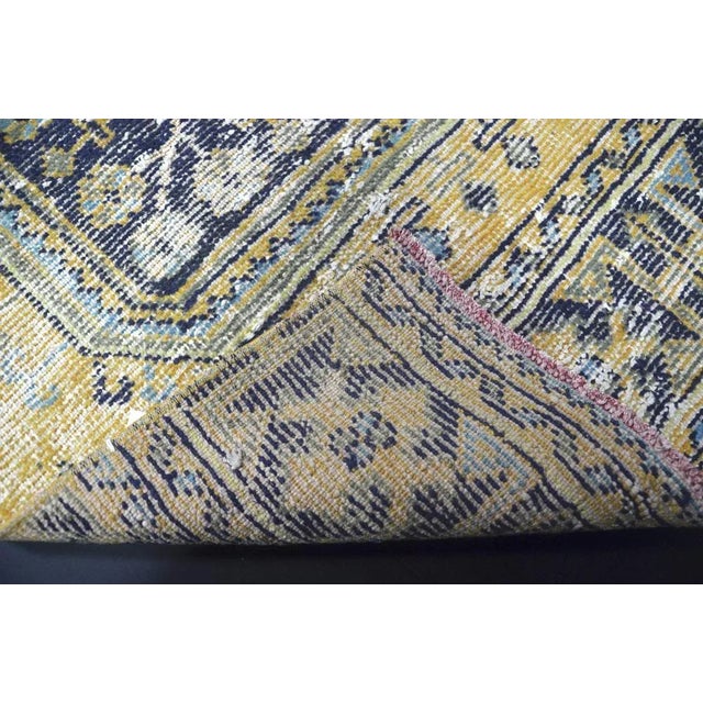 Handmade Runner Rug in Orange For Sale - Image 5 of 6