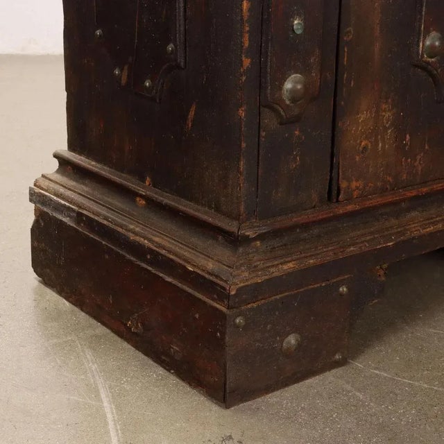 Brown Antique Neo-Baroque Cupboard in Fir For Sale - Image 8 of 10