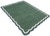 Mid-Century Modern Handmade Cotton Flat Weave Area Rug, Forest Green, Cream and Teal Blue Scalloped Dhurrie - 8'x10' For Sale - Image 3 of 14