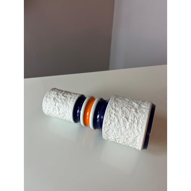 Vase in Blue and Orange from Royal Porcelain Bavaria KPM For Sale - Image 4 of 11