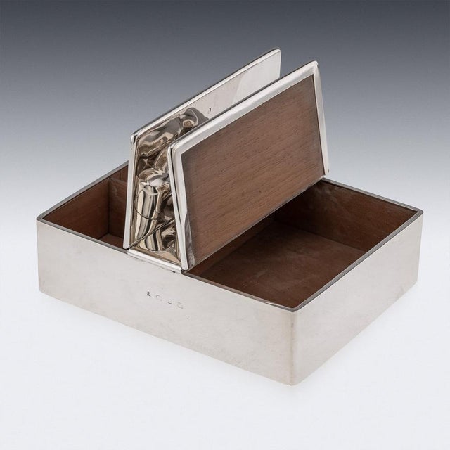 Antique Victorian Silver Cigar Box, 1898 For Sale - Image 14 of 18