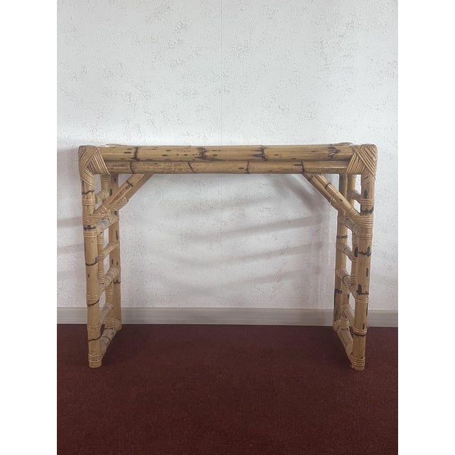 Mid-Century Modern Rush Console Table from Vivai del Sud, 1970s For Sale - Image 3 of 8