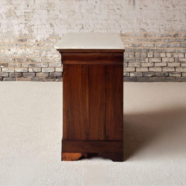 19th Century French Louis Philippe Walnut Chest With Marble Top (D) For Sale - Image 4 of 11