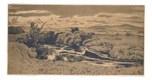 Hans Thoma, At the Pond, 1897, Print