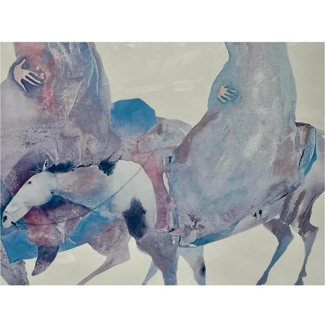 1970s Carol Grigg Artwork Framed For Sale - Image 4 of 5