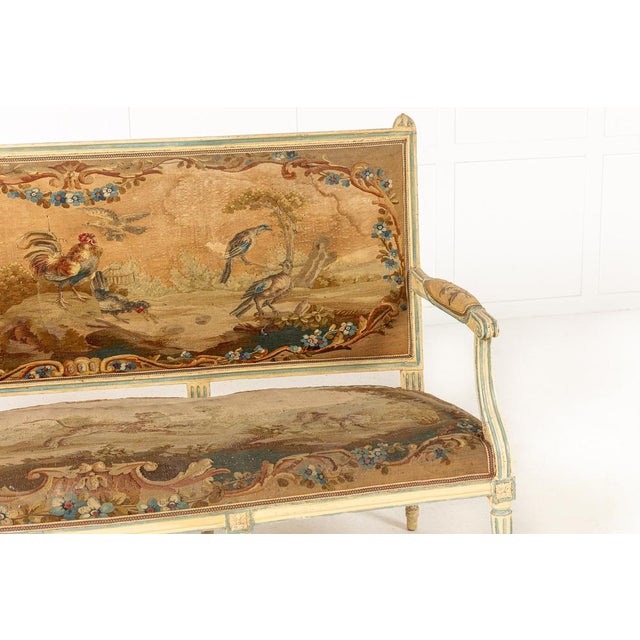 Paint 18th Century French Painted Sofa For Sale - Image 7 of 10