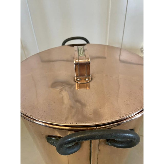 Large Antique Copper Lidded Pot from Hayward & Towell For Sale - Image 6 of 12