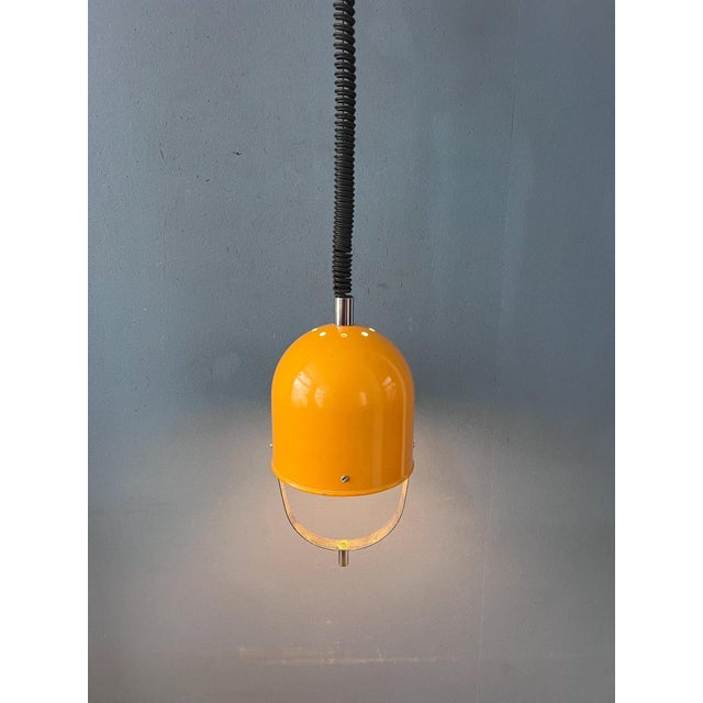 Mid-Century Modern Space Age Yellow Pendant Lamp For Sale - Image 3 of 13