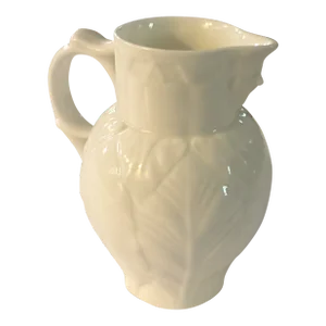 Vintage Royal Worcester All White Porcelain Creamer With Face Spout