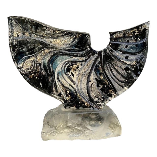 Sand-Cast Glass and Gold Leaf Sculpture by Allister Malcolm, 2013 For Sale