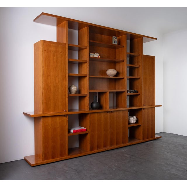 Vintage Italian Modern Walnut Bookcase, 1960s For Sale - Image 6 of 12