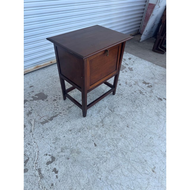 Vintage Smoking Table W/Drop Front Door For Sale In Houston - Image 6 of 6